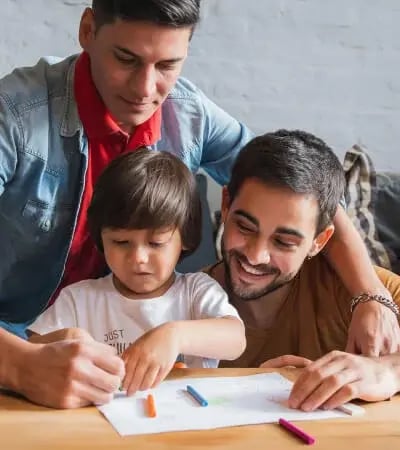 dads with young son