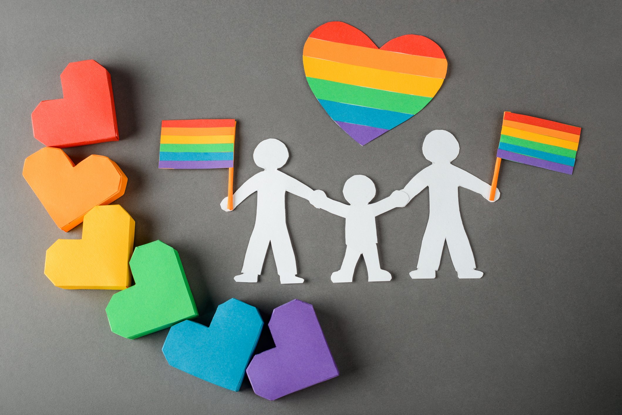 rainbow cutout family